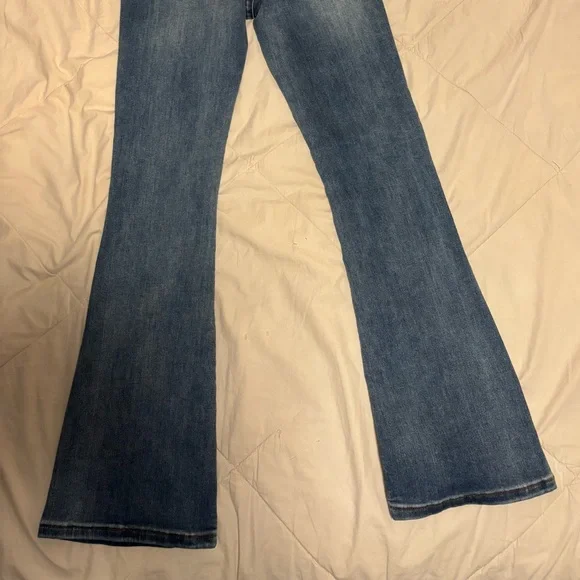 Vintage Blue Flare Wide Leg Jeans - Picture 2 of 3